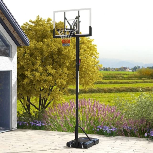 SPORTNOW 2.35-3.05m Basketball Hoop and Stand with Weighted Base and Wheels TJ Hughes 5056725530068