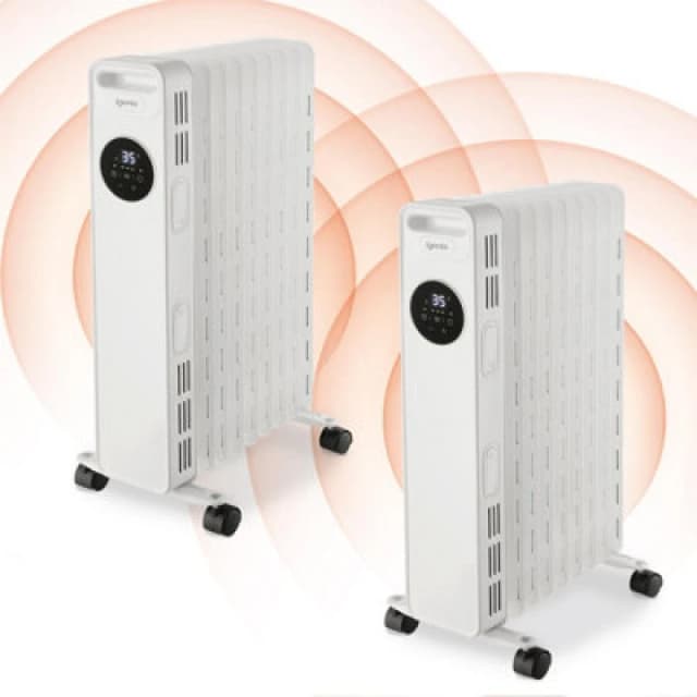 Igenix Digital Oil Filled Radiator (Pack of 2) White