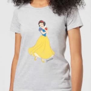 Disney Princess Snow White Classic Womens T-Shirt - Grey - L
