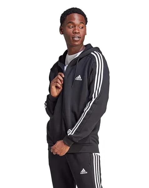 adidas 3-Stripes Fleece Full Zip Hoodie