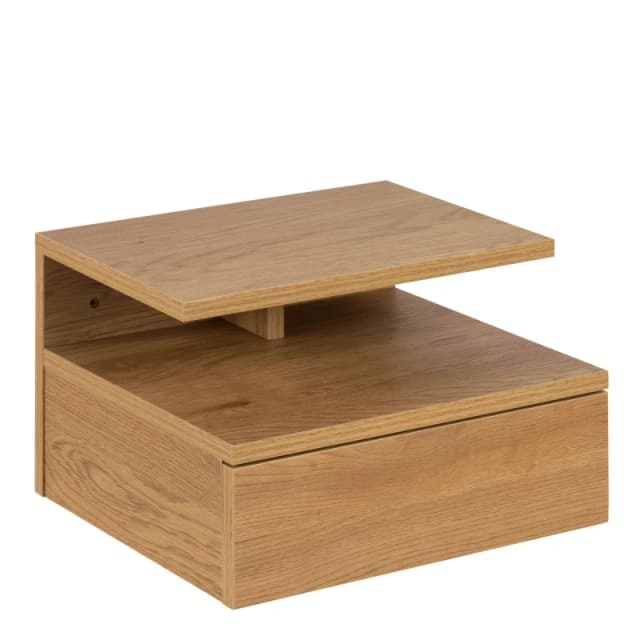 Furniture To Go Ashlan Bedside Table with 1 Drawer in Oak in Light Oak Light Oak Unisex