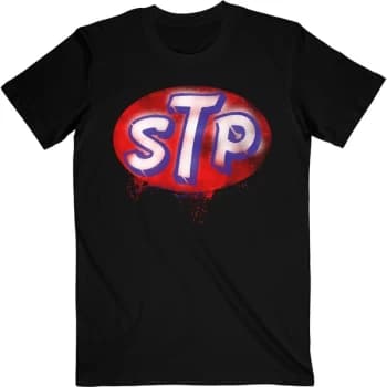 Stone Temple Pilots - Red Logo Unisex Large T-Shirt - Black