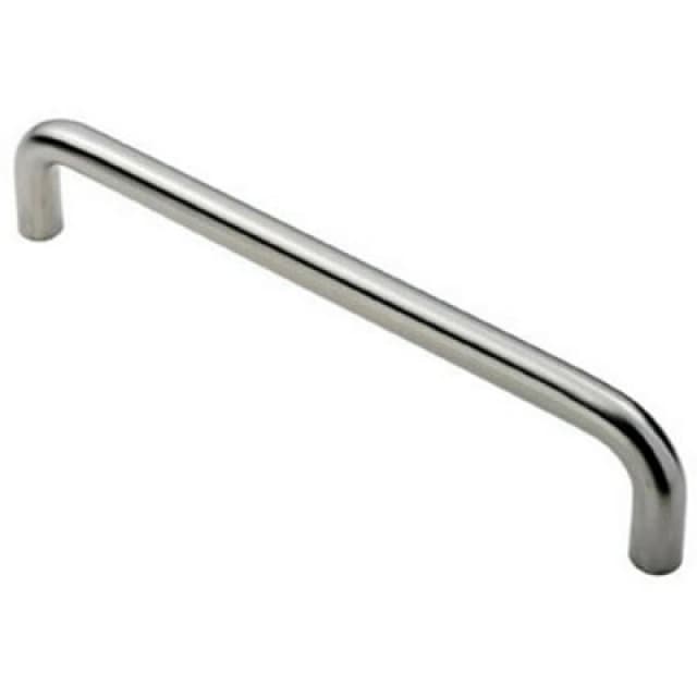 Loops Round D Bar Pull Handle 319 x 19mm 300mm Fixing Centres Satin Steel Metallics unisex