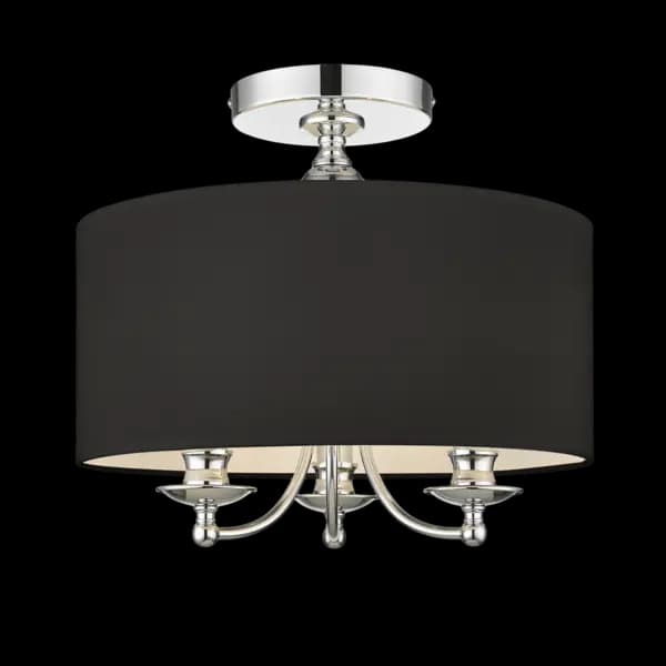 Abu Dhabi 3 Light Cylindrical Ceiling Light Silver, E14