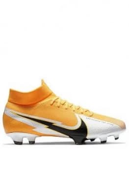 Nike Mens Mercurial Superfly 7 Pro Firm Ground Football Boot, Orange/White, Size 6, Men