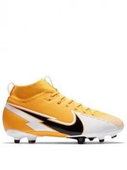 Nike Junior Mercurial Superfly 6 Mg Academy Football Boots, Orange/White, Size 2