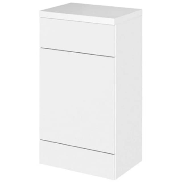 Hudson Reed Fusion 500mm Back-To-Wall Wc Unit With Polymarble Or Compact Top, Gloss White