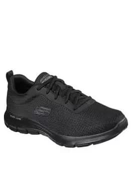 Skechers Flex Advantage 4.0 Mesh Air-cooled Memory Foam Lace Up Trainer, Black, Size 10, Men