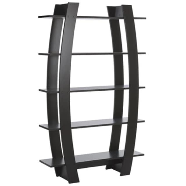 Beliani 5 Tier Shelving Unit Kener 180 Cm Black