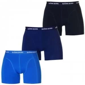 Bjorn Borg 3 Pack Solid Trunks - Blue Multi