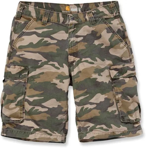 Carhartt Rugged Cargo Camo Shorts, green-brown, Size 34