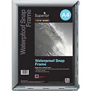 Stewart Superior Wall Mountable Lockable Snap Frame A4 260 x 21 x 350 mm Silver