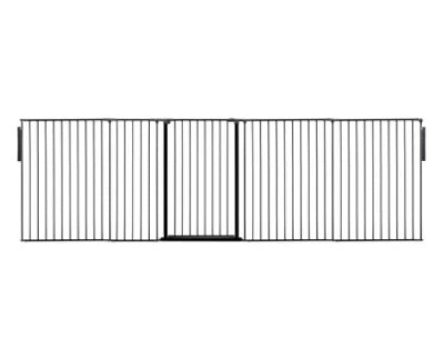 Safetots Premium Extra Tall Room Divider, Up To 344Cm Wide, Black, 105Cm Tall, Multi Panel Barrier For Baby And Toddler