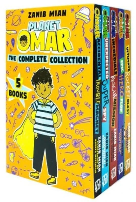 Planet Omar Series by Zanib Mian 5 Books Collection Box Set (Accidental Trouble Magnet, Unexpected Super Spy) Zanib Mian Books