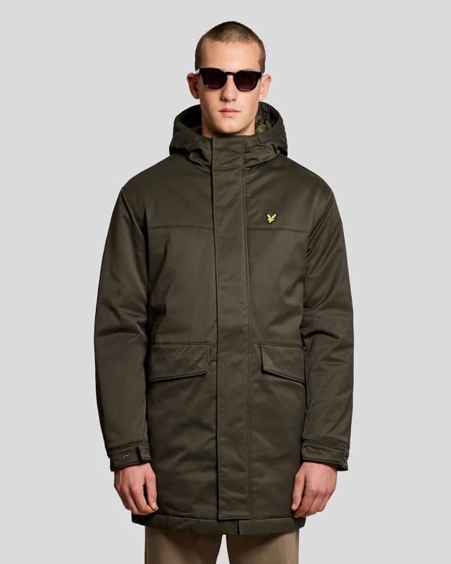 Lyle & Scott Mens Padded Parka in Olive