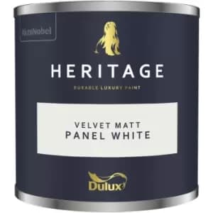Dulux Heritage Velvet Matt Panel White Matt Emulsion Paint 125ml