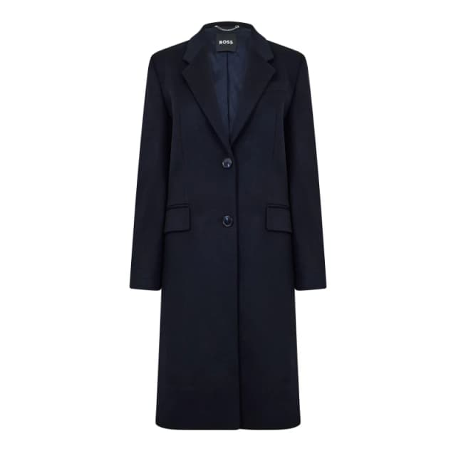 Boss Womens Catara Formal Coat Dark Blue female 6 (XS)