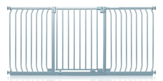 Safetots Elite Pressure Safety Gate, 188Cm - 197Cm, Matt Grey, Pressure Fit Stair Gate