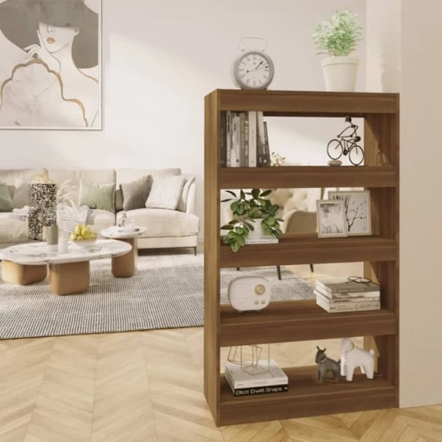VIDAXL Book Cabinet/Room Divider Brown Oak 80x30x135cm Engineered Wood Vidaxl 8720286844533