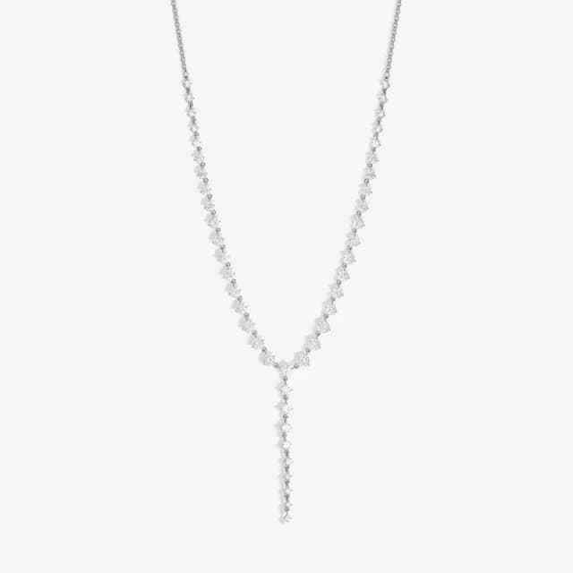 Jon Richard Rhodium Plated CZ Y Necklace Jewellery Sets One Size Silver 71713411000