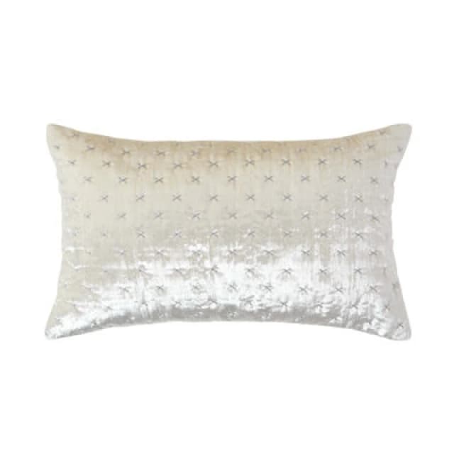 Homescapes Crushed Velvet Cushion Cover Cream