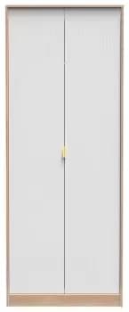 Galatina 2 Door Wardrobe - White & Oak