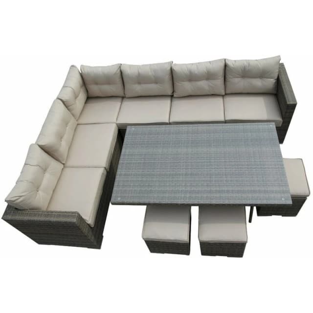 FURNITURE ONE Rattan Dining Set - Nature - Natural - Furniture One 15041-N