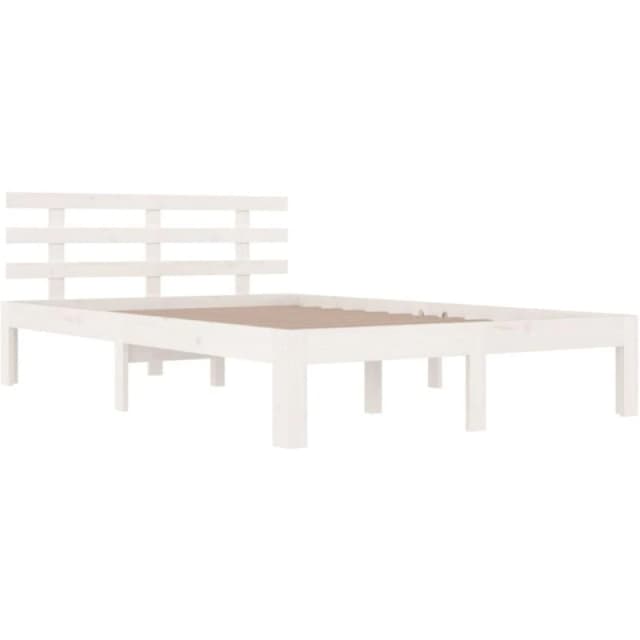 VIDAXL Bed Frame without Mattress White Solid Wood 150x200cm King Size King Size Vidaxl 8720286997055