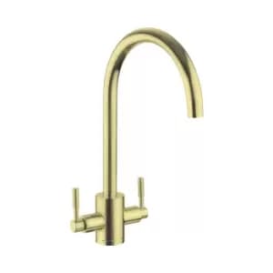 Rangemaster Aquatrend Brushed Dual Lever Mixer Kitchen Tap