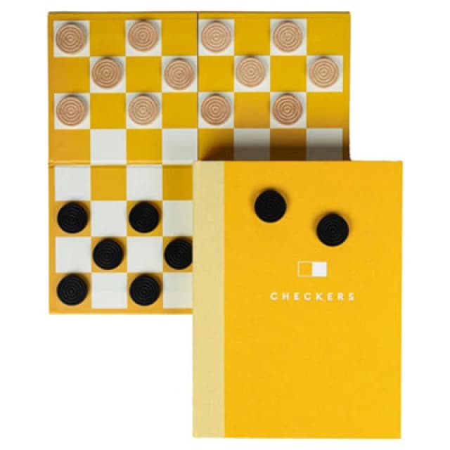 Suck UK Checkers in a Book Shape Board Games Multi unisex