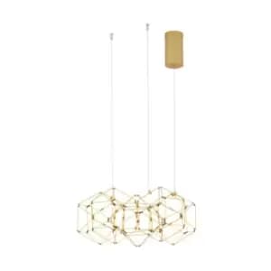 Netlighting Merano Glendale Integrated LED Pendant Ceiling Light Copper Metal Le