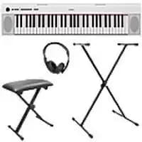 Yamaha Keyboard Piaggero NP12WHPK LCD C2 to C7 Black Set