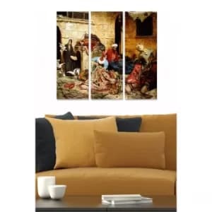 MDFORY5607 Multicolor Decorative MDF Painting (3 Pieces)