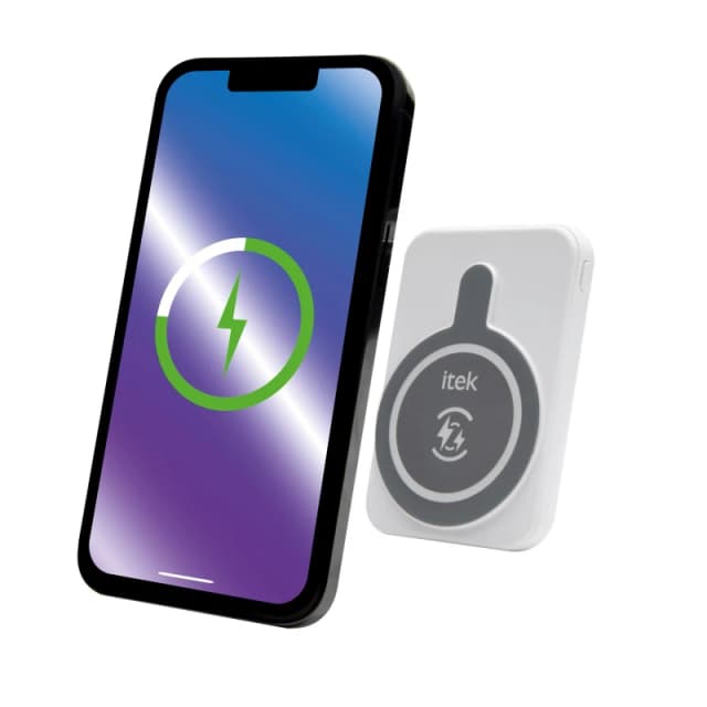 iTek 5000mAh Powerbank with Wireless MagSafe Charger Wh White unisex Medium