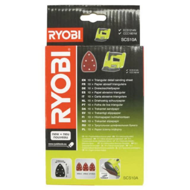 Ryobi Triangular Detail Sanding Sheets 10 Pack Scs10A