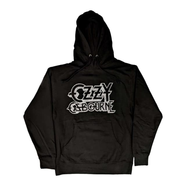 Ozzy Osbourne Mens Vintage Logo Pullover Hoodie in Black Size: Medium Black Male M