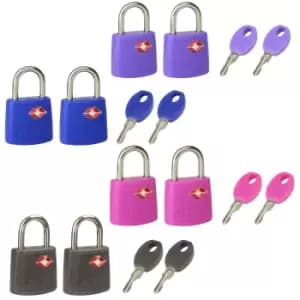 Master Lock Luggage Abs Keyed Steel Padlock (W)20mm, Pack Of 2