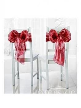 Waterside Organza Pack Of 6 Metallic Chair Bows