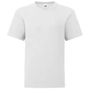 Fruit Of The Loom Childrens/Kids Iconic T-Shirt (12-13 Years) (White)