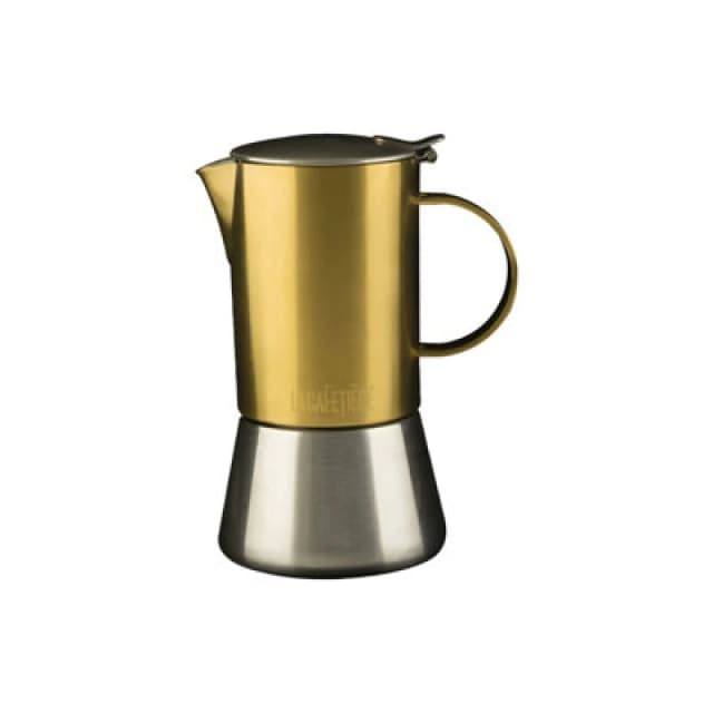 La Cafetiere 4 Cup Stainless Steel Stovetop Brushed Gold Gold