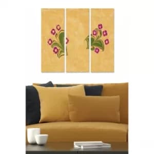 MDF29510500 Multicolor Decorative MDF Painting (3 Pieces)