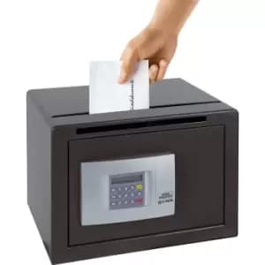 Burg-Wachter Point-Safe Electronic Safe with Slot 20.5L in Grey Steel