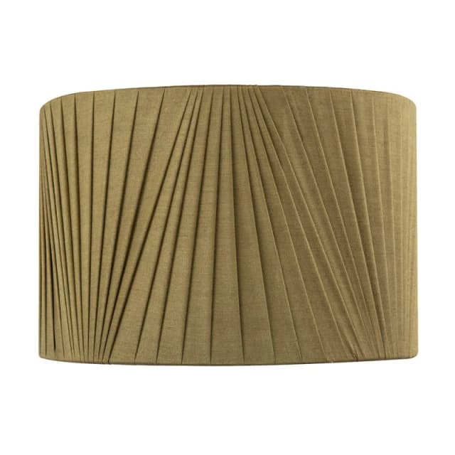 Happy Homewares Modern Olive Green Faux Silk Fabric Organza Tapered Drum Lamp Shade Size: 12" Olive Unisex 12"
