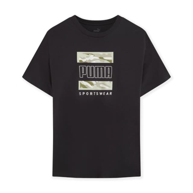 Puma 2 Col Logo Tee - Black XS