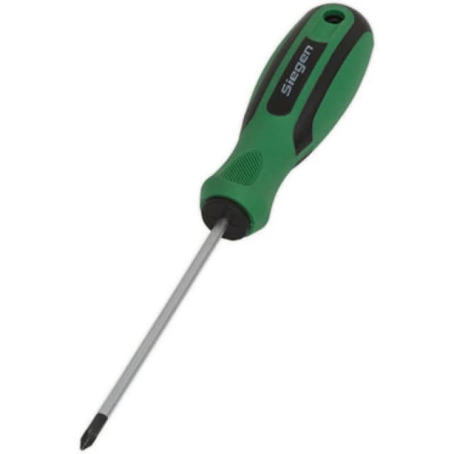Loops Pozi Head 0 x 75mm Screwdriver with Soft Grip Handle - Chrome Vanadium Shaft Multi