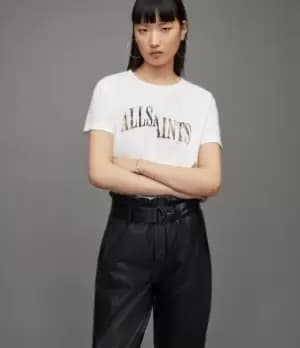 AllSaints Womens Revo Mic T-Shirt, White, Size: M