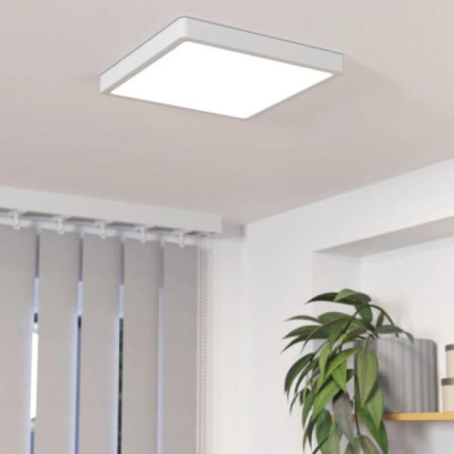 EGLO Eglo Fueva 6 Ultra-Slim White Square LED Ceiling Light WBS White One Size Unisex 9008606330416