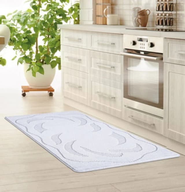Smart Living Smart Living Ovalack Heavy Duty Machine Washable Hallway Kitchen Non Slip Door Mat in Silver Size: 40cm x 60cm Silver 40cm x 60cm Unise