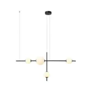 Larissa Lighting - Larissa Tetovo LED Ceiling Pendant Light 18W 3000K, Glass, Black