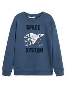 Mango Boys Space Sweat Top - Blue